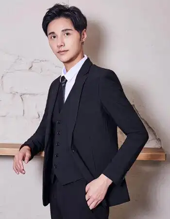 青年西服三件套装男士婚礼新郎结婚礼服韩版修身休闲帅气西装青春流行