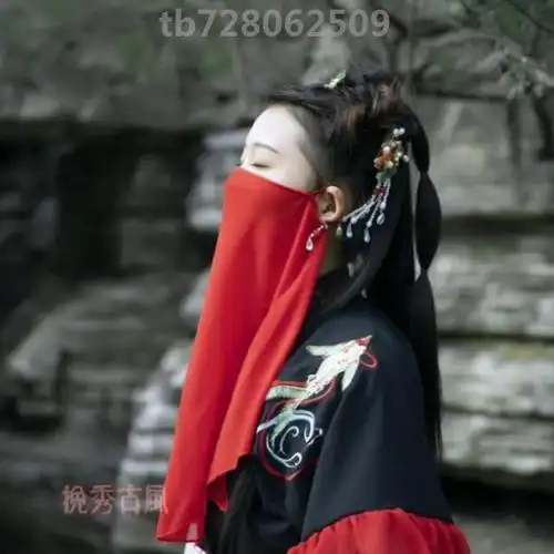 防飞沫面纱夏季女防尘遮阳防护隔离遮脸网纱配饰护颈防喷嚏围巾