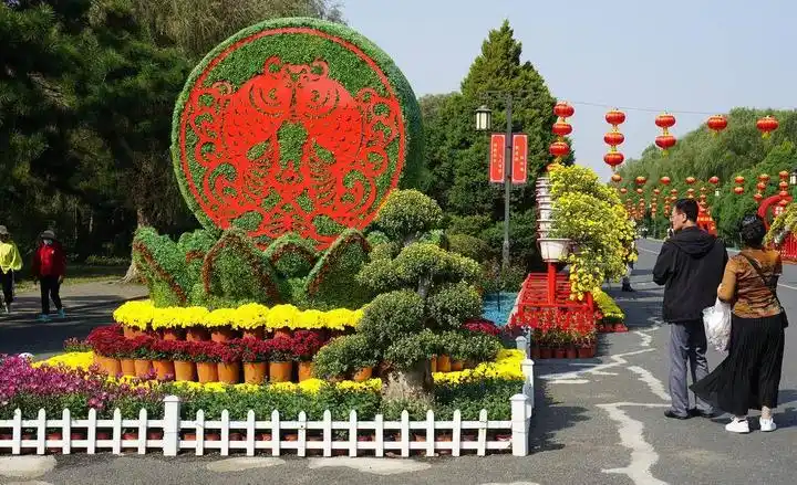 沈阳北陵公园花展启幕56万盆缤纷花卉迎国庆