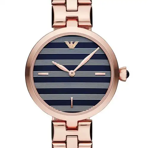 emporioarmani阿玛尼手表满天星系列百搭时尚女士石英腕表休闲条纹ar1