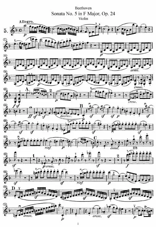 贝多芬第五小提琴奏鸣曲beethoven_-_violin_sonata_no[.pdf