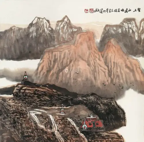 王文芳2005年圣土设色纸本立轴