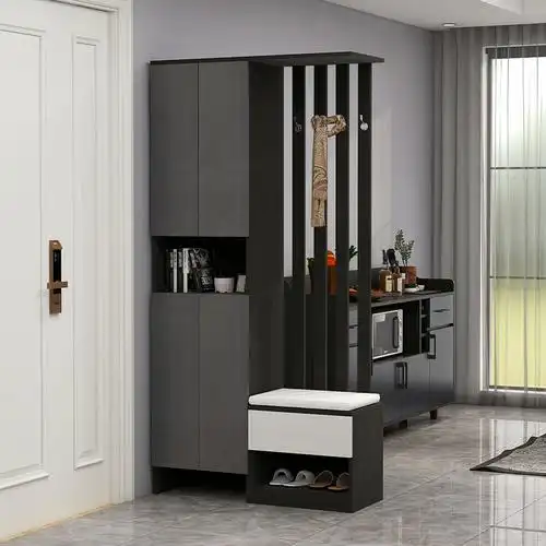 进门鞋柜门厅一体现代简约玄关客厅储物柜入门屏风门厅