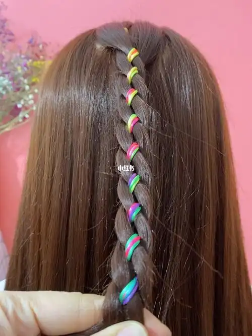 彩绳四股辫慢动作教程