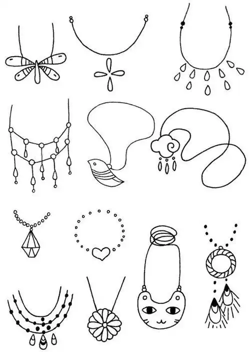 925纯银星星挂坠耳环项链吊坠简笔画图片儿童简单珍珠项链简笔画图片