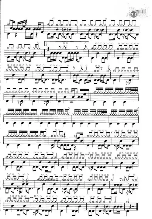 恼人的秋风(不带简谱版架子鼓谱)_架子鼓谱_乐队网-分享乐队总谱,吉他