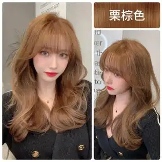 流行染发剂自己在家染发膏植物天然品牌2022流行色蜂蜜茶棕色学生