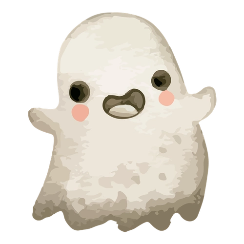 可爱万圣节幽灵简笔画