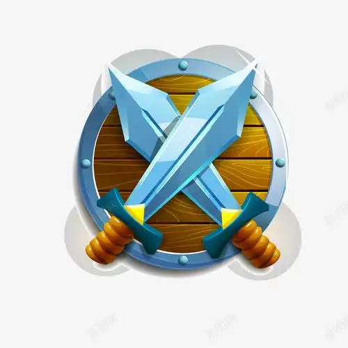 手绘卡通游戏道具刀