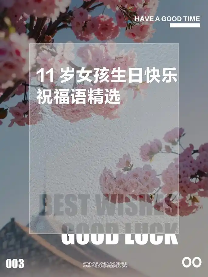 11岁女孩生日快乐祝福语精选