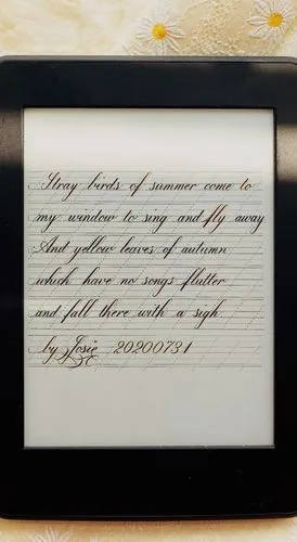 【周侗英文书法】圆体一期,毕业作品集