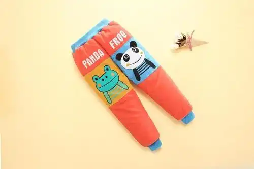 贝典圆儿童棉裤宝宝保暖裤外穿卡通棉裤加厚夹棉冬装男童开档裤