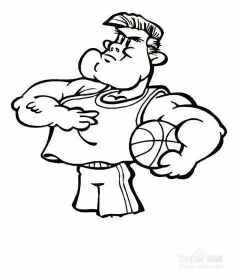 卡通肌肉男的简笔画