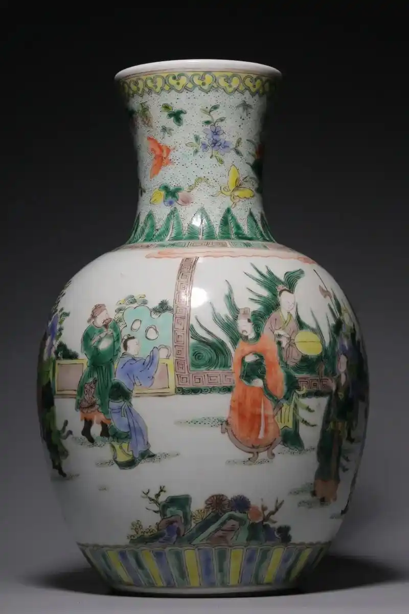 大清光绪年制"五彩人物故事图赏瓶.#清代瓷器 #古玩古董 # - 抖音