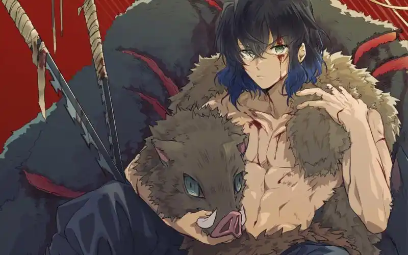 鬼灭之刃:伊之助壁纸分享1