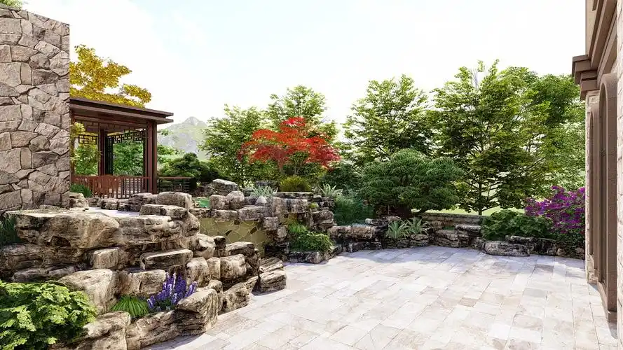 某中式庭院方案设计_溪云庭景观设计-站酷zcool