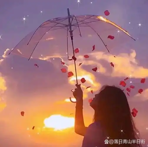 超好看的夕阳女生头像