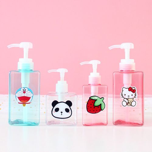 可爱卡通乳液分装瓶按压式便携旅行沐浴露化妆品挤压式洗手液瓶子