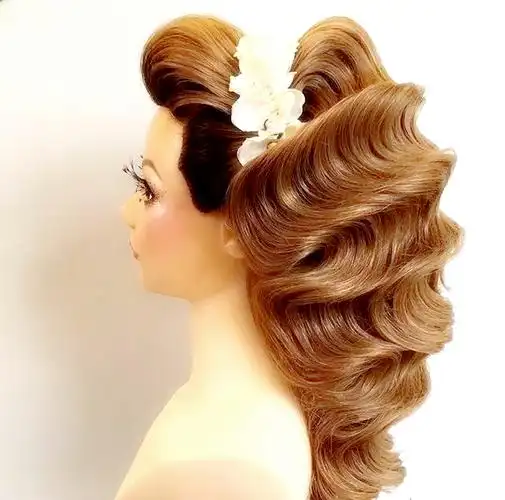 藏 欧美复古新娘发型高清大图