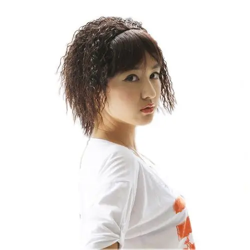 娇滴滴 假发 烟花烫 玉米烫 蓬松 时尚个性齐刘海 短卷发 s-0018