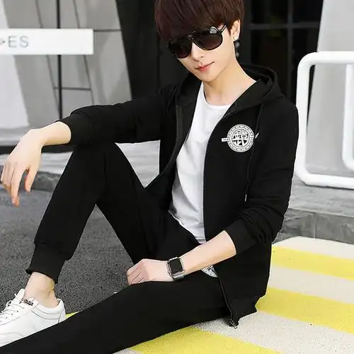 青少年套装男两件套初中学生大童男装12秋装15岁13男孩14帅气外套