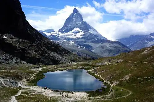 游瑞士马特洪峰 美丽的雪山