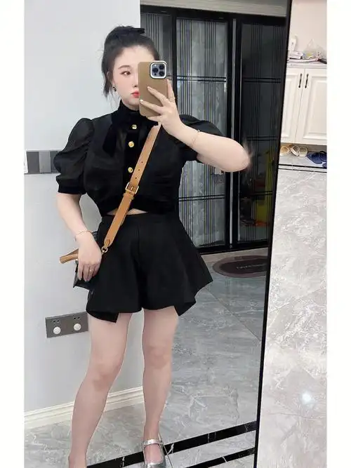 160   115斤6015黑色怎么穿都好看94