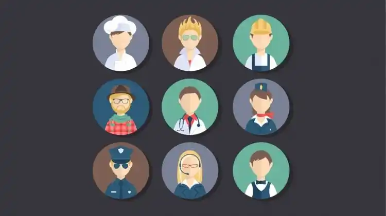 【免费送】扁平职业人物矢量素材