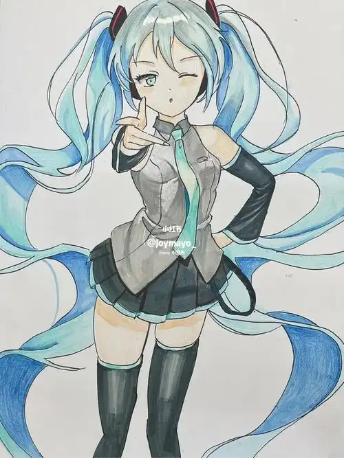 动漫女生手绘美术课件