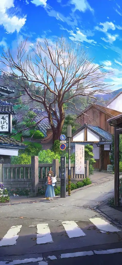 卡通二次元场景手机壁纸