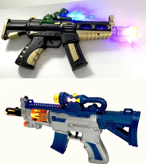 儿童玩具枪1-3-5岁男孩电动声光枪宝宝冲锋枪吃鸡小孩装备模型套装