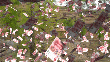 "天上掉人民币了"经过的市民惊呼钞票满天飞