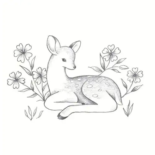 温顺的梅花鹿铅笔素描教程呆萌小动物