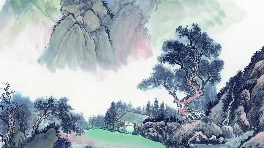 山水水墨山水关情,艺术壁纸-回车桌面