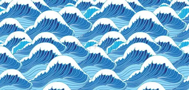 蓝色浪花底纹背景素材