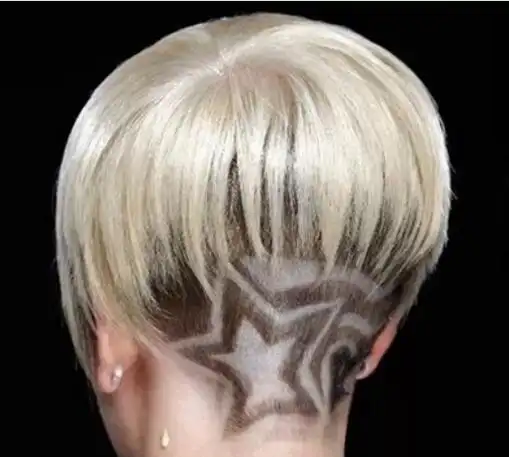 后脑雕刻发型