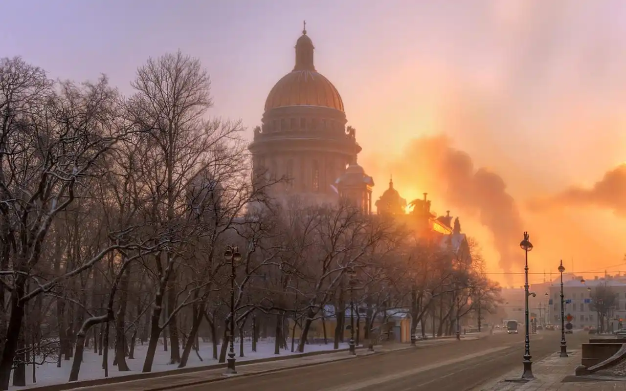 雪后的圣彼得堡唯美桌面壁纸图片 _ 图片网