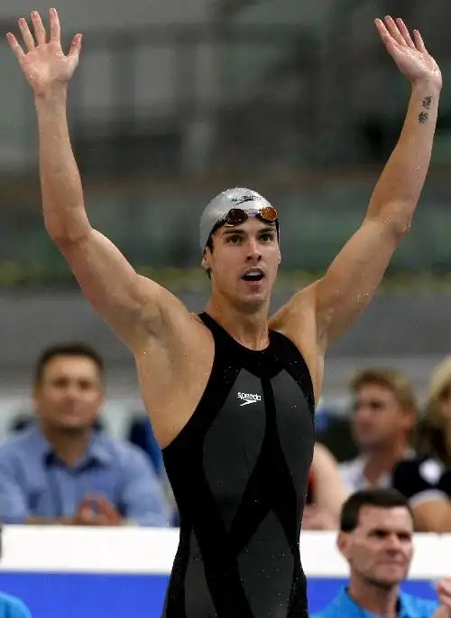 图文:澳洲选手苏利文 刷新50米自由泳世界纪录