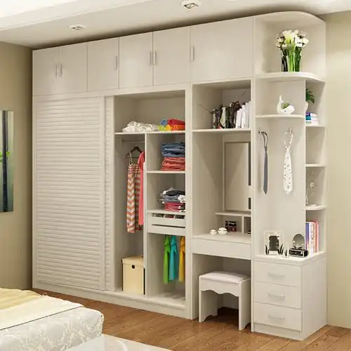 兰秀家居 简约现代两门推拉门衣柜移门趟门组装板式柜子卧室整体实木