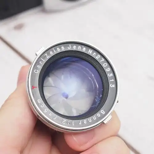 蔡司松纳5cm f2 50/2 红t 50mmf2 555包邮