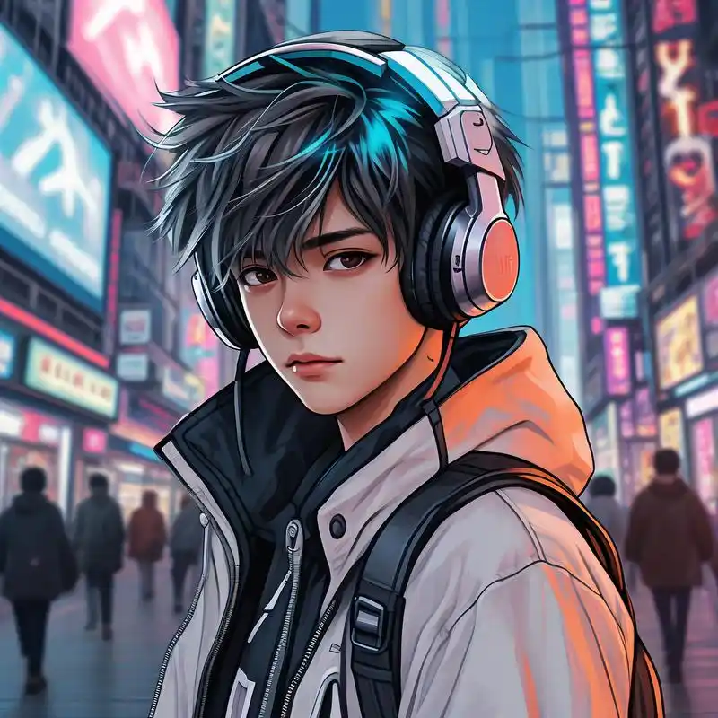 99赛博朋克风暴男生头像95 探索未来科技的边缘,赛博朋克风格男生