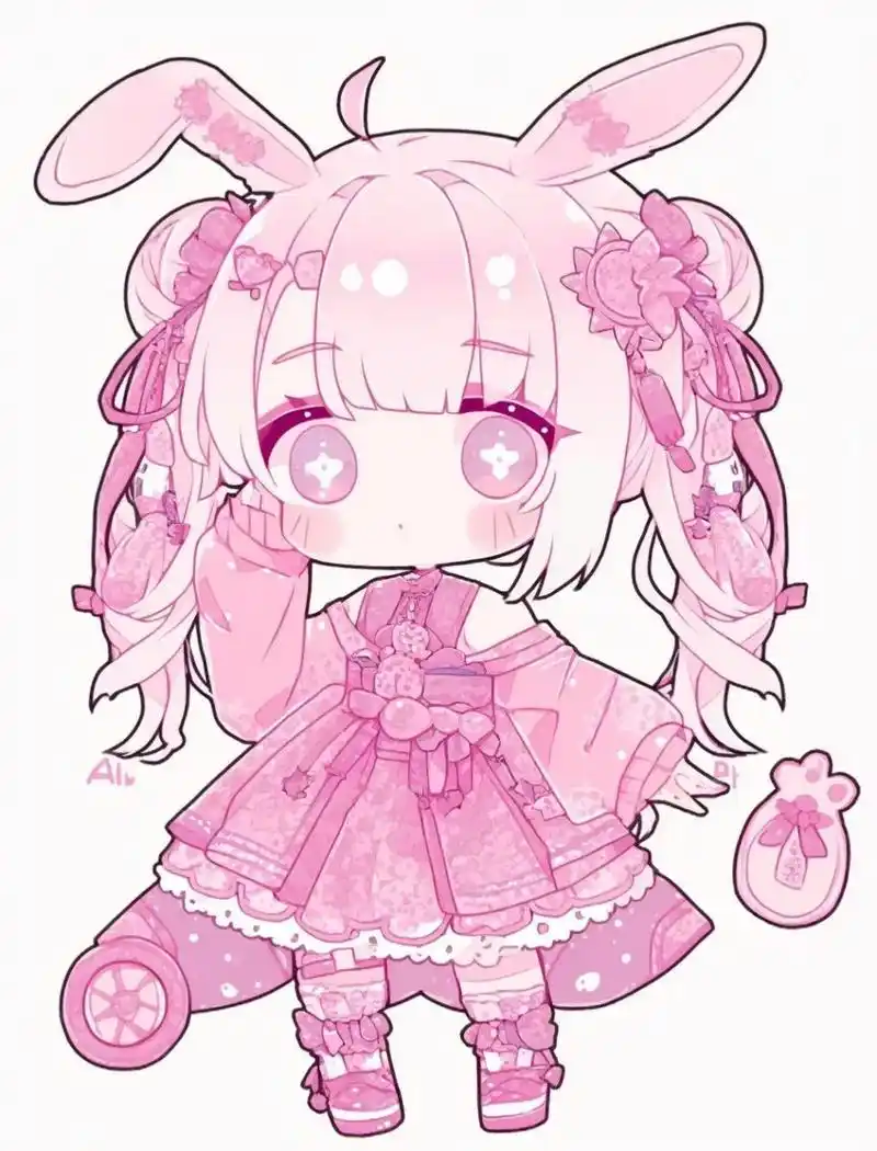 q版二次元粉色系小女孩   夏日滤镜  夏日滤镜  夏日滤镜  夏日滤镜