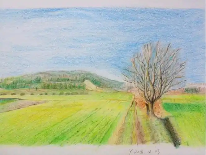 彩铅风景画简单彩铅风景画简单初学者