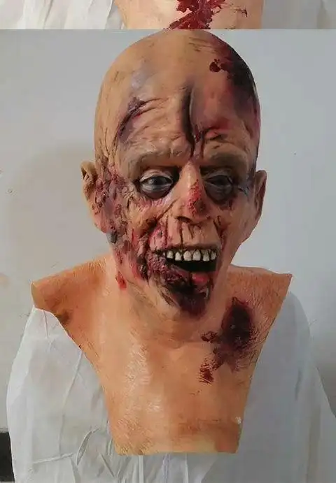 现货直发圣节恐怖面具鬼屋密室逃脱骷髅女鬼丧尸僵尸恶心吓人鬼脸头套