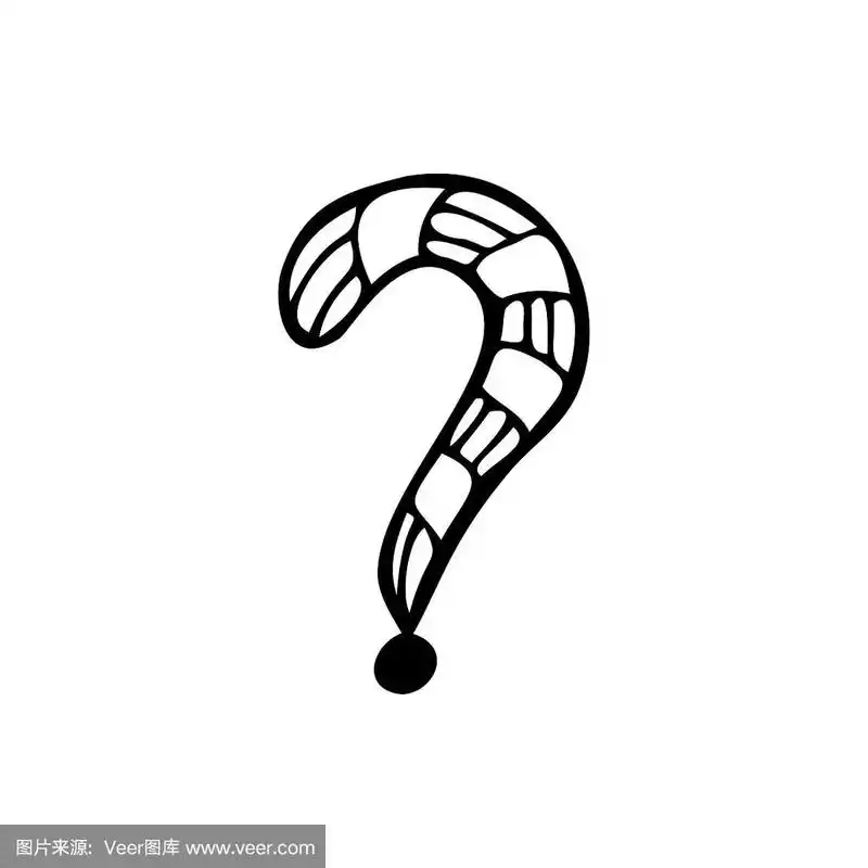 简单,绘画插图,问号,乱画,轮廓