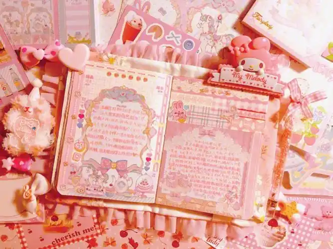 79akatsuki粉色甜系手帐79美少女的日常o