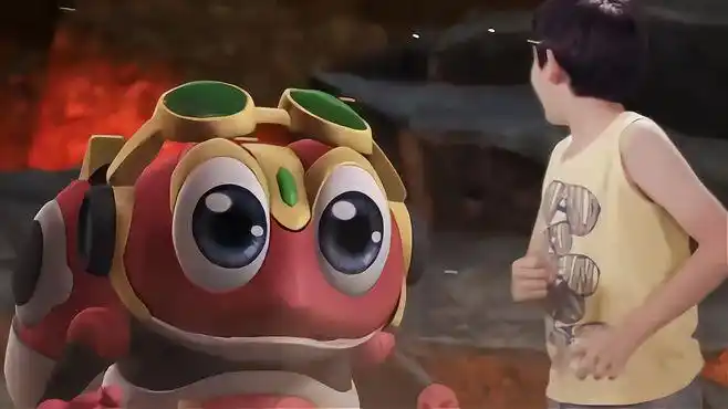 快乐酷宝:司徒乐使用计谋,害金刚猩掉入了熔浆里,金刚猩危险-母婴亲子