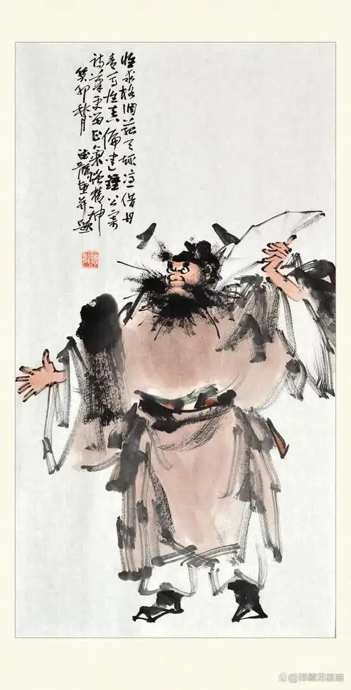 人物画钟馗画配诗