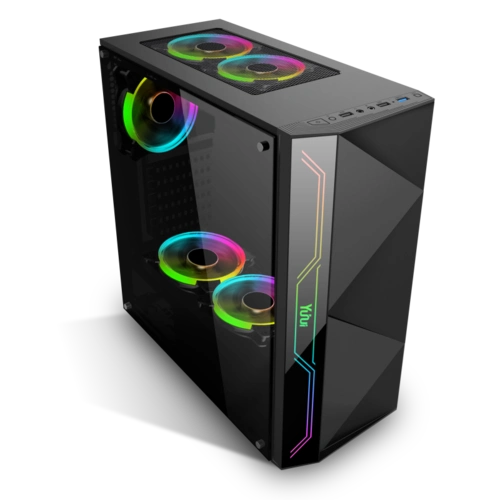 逾辉巴洛克 台式电脑主机机箱支持加长显卡三风扇显卡大箱