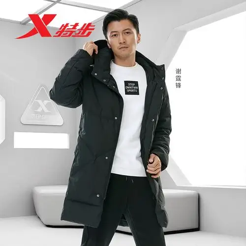 特步男羽绒服2019冬新款谢霆锋同